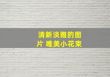 清新淡雅的图片 唯美小花束